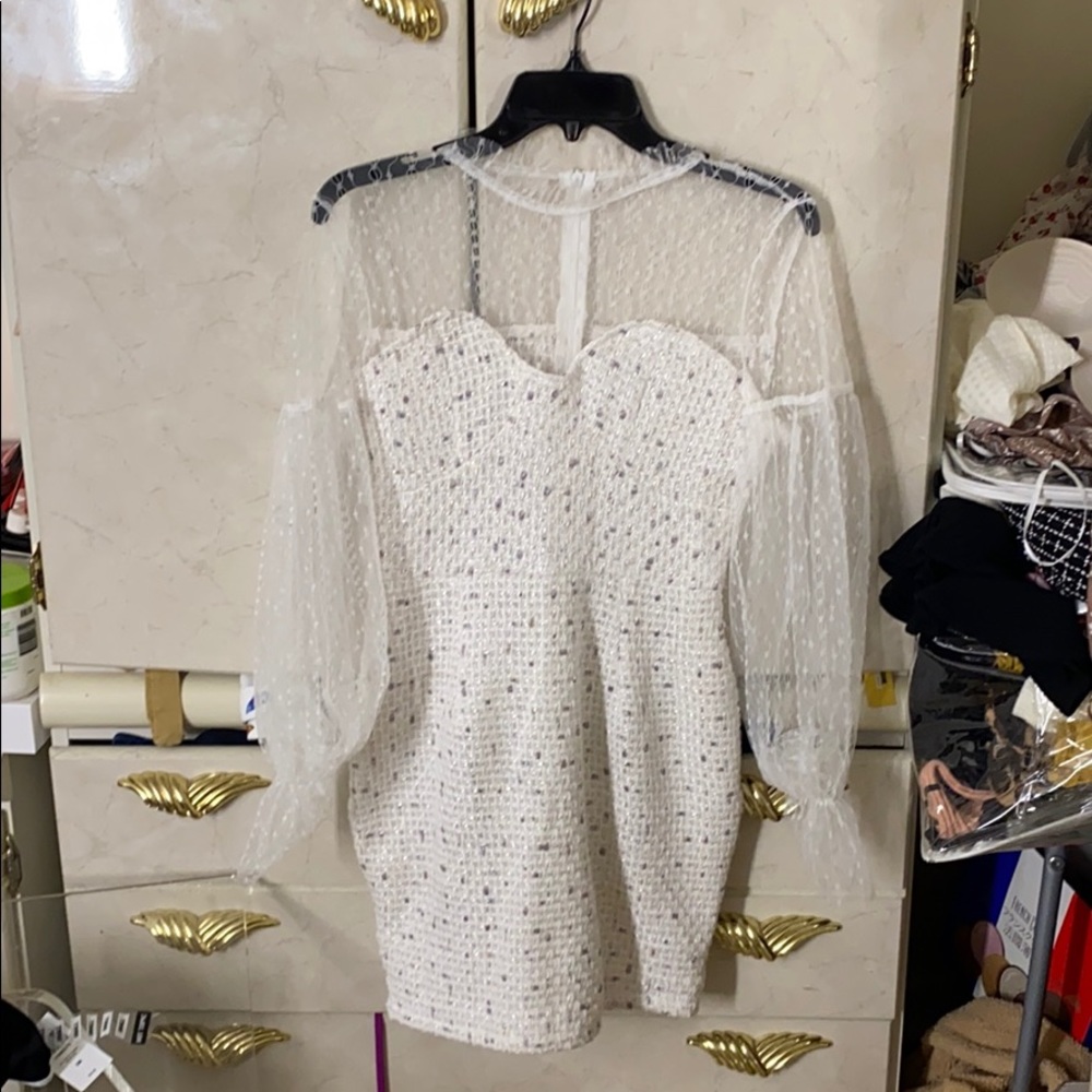 Gorgeous tweed mesh dress